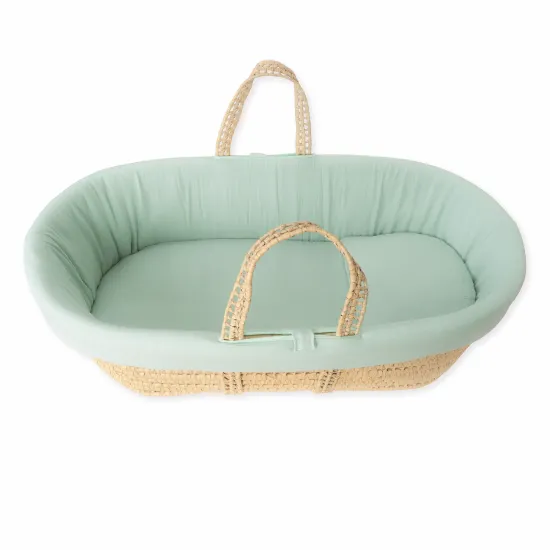 Green Muslin Basket Green Muslin Basket
