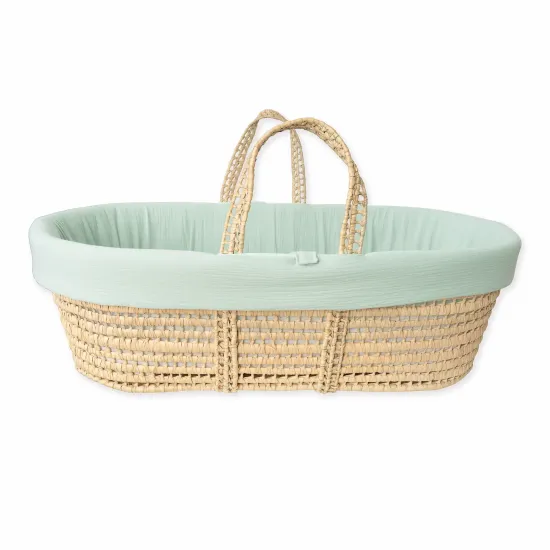 Green Muslin Basket Green Muslin Basket