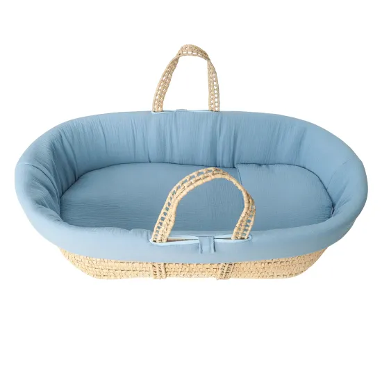 Blue muslin basket Blue muslin basket