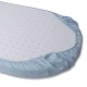 100% Cotton Fitted Sheet, Adjustable with Elastic Bands, Light Blue (Car/Carrycot/Cuckoo 80)