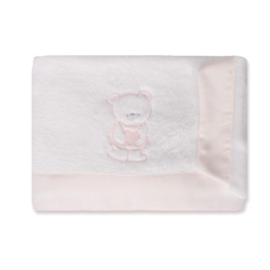 Juego Sábanas de Cuna 70 x 140 Coralina Nice Bear Rosa