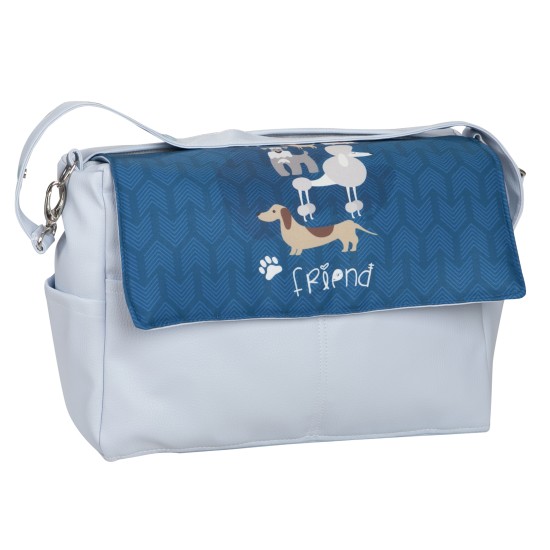 Bolso de Piel Dogs Azul